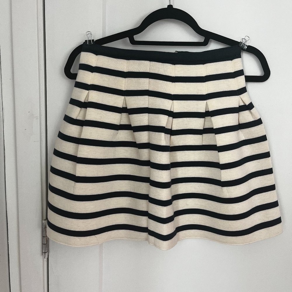 GAP Pleated White & Navy Skirt